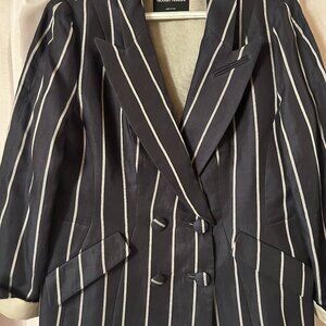 Giorgio Armani - size EU 48 Navy with grey strips